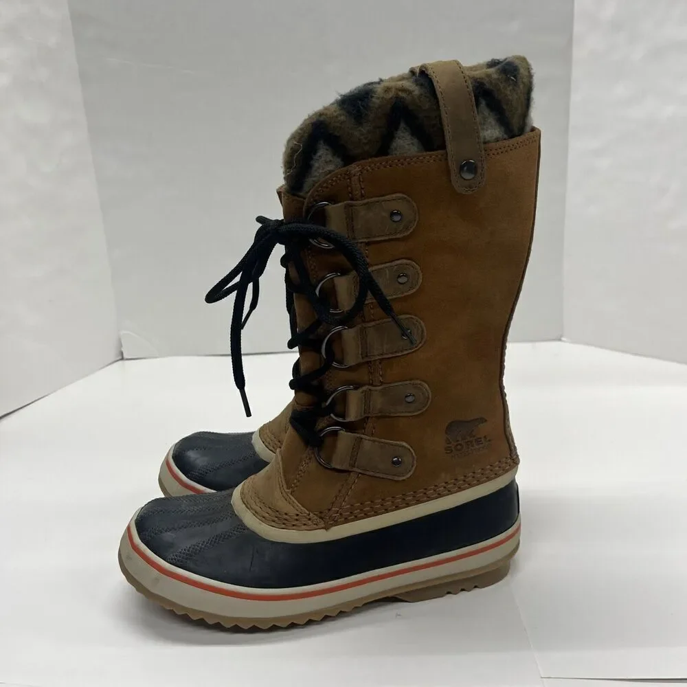 Sorel Womens Joan Of Arctic Knit Elk Waterproof Boots 6 Brown WMN'S NL2142-286